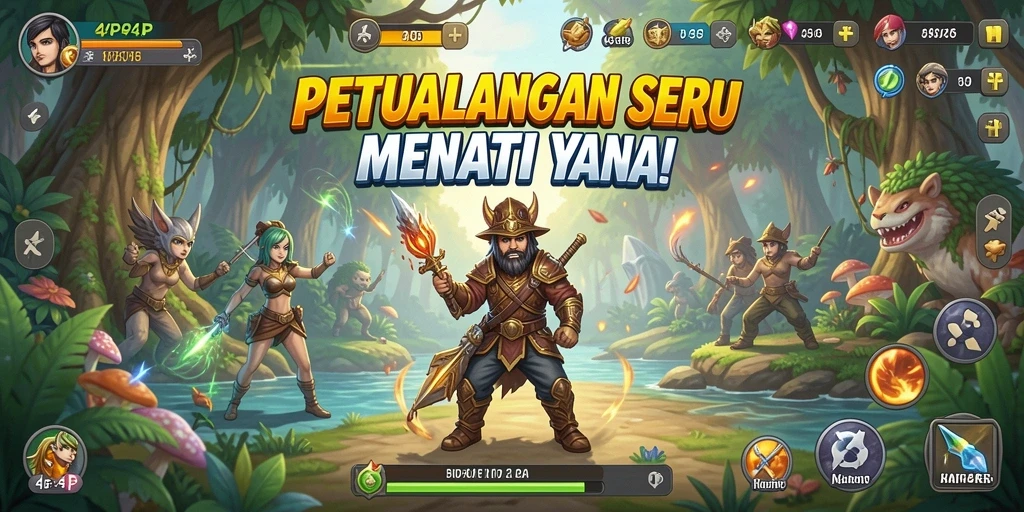 Gameplay seru dalam dunia petualangan yang menantang.