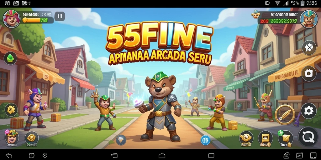 Tangkapan layar utama 55FIVE menampilkan gameplay penuh aksi dari game Arcade yang seru.