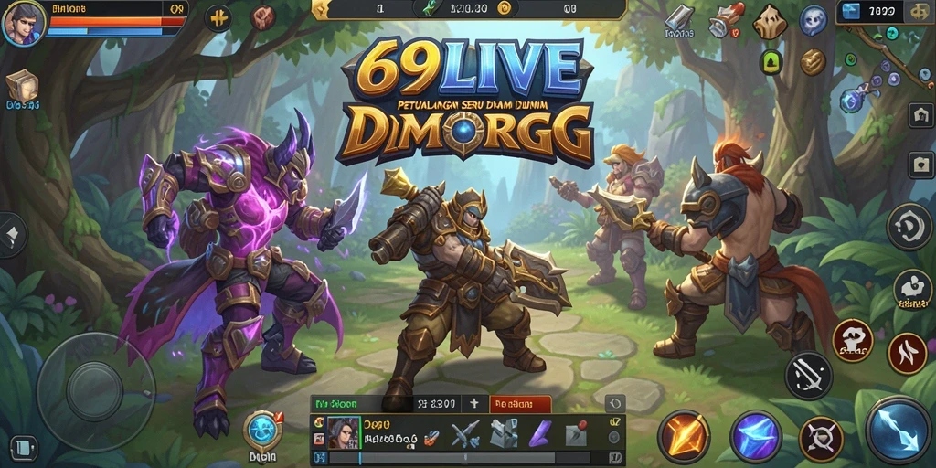 Screenshot permainan 69LIVE menampilkan aksi seru dalam petualangan MMORPG.