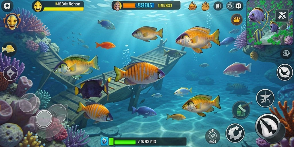 Screenshot 88ID menampilkan aksi seru menembak ikan.