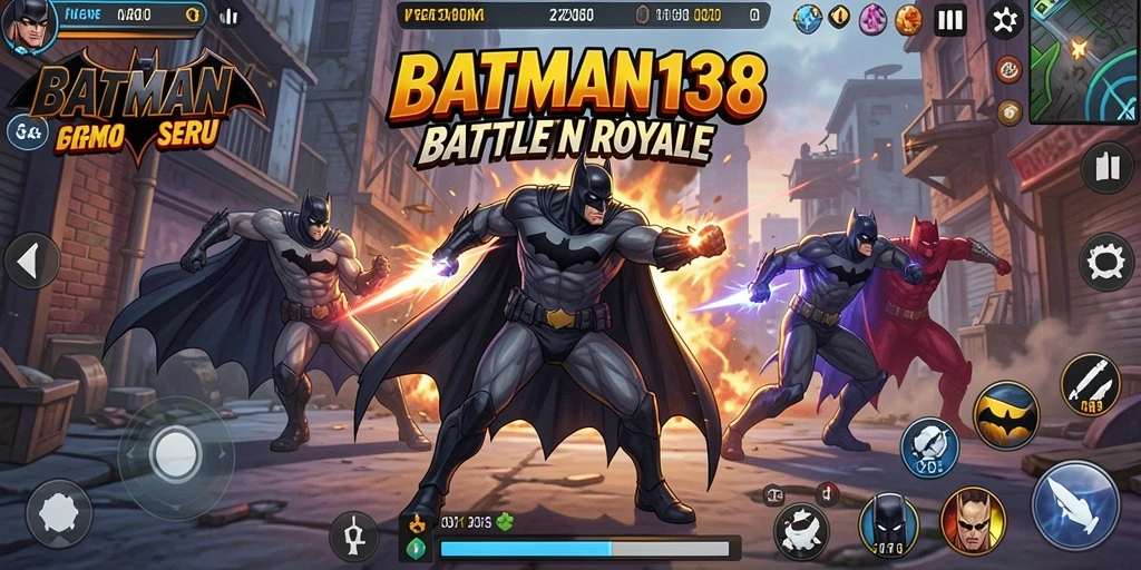 Tangkapan layar gameplay seru dari BATMAN138 dalam mode Battle Royale.