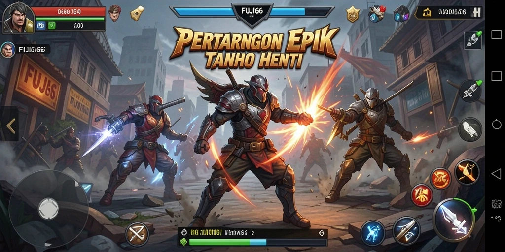 Tampilan gameplay seru dari FUJI66 dengan aksi pertarungan yang dinamis.