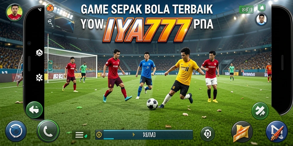 Tampilan gameplay <strong>IYA777</strong> yang mendebarkan dalam aksi sepak bola.
