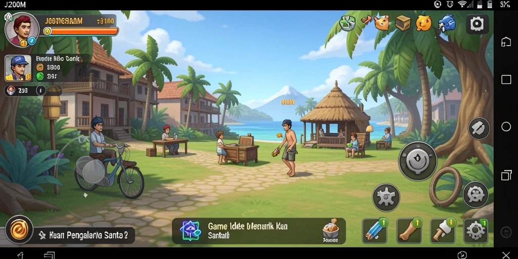 Screenshot utama J200M menampilkan gameplay santai yang menarik.