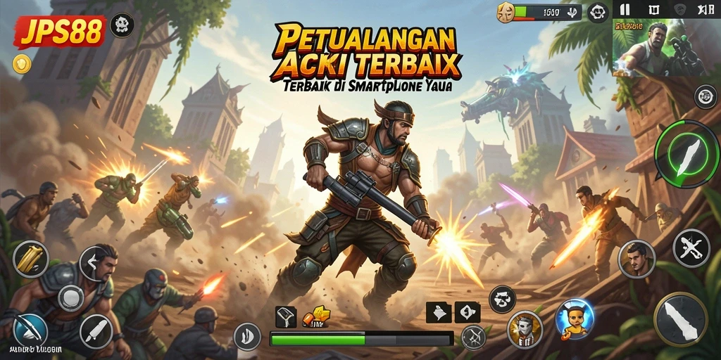 Screenshot gameplay JPS88 menampilkan aksi pertarungan yang mendebarkan.