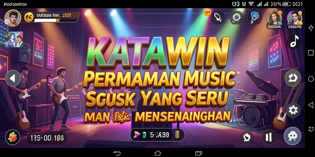 Tampilan gameplay KATAWIN yang menampilkan keseruan bermain musik.