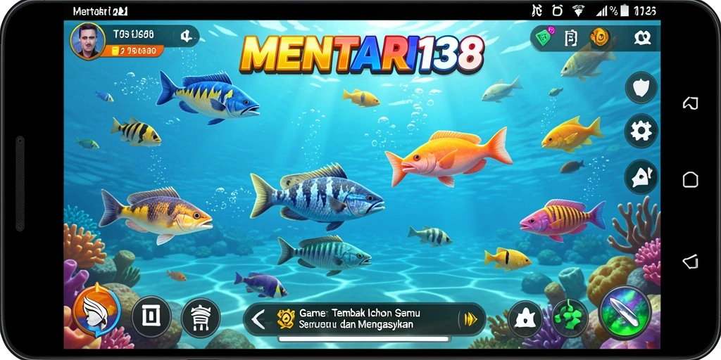 Screenshot gameplay Tembak Ikan MENTARI138 yang menampilkan aksi seru.