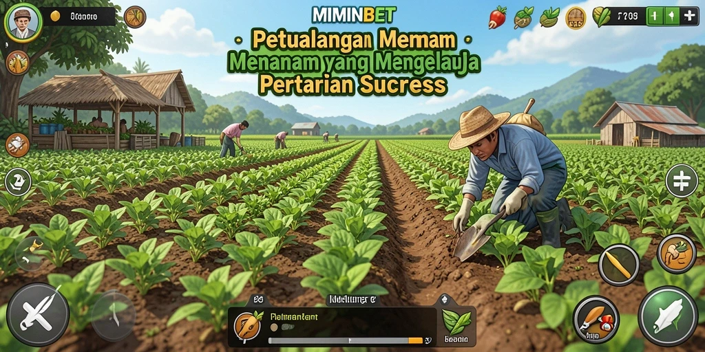 Gameplay menarik dari MIMINBET dengan aktivitas bertani yang seru.