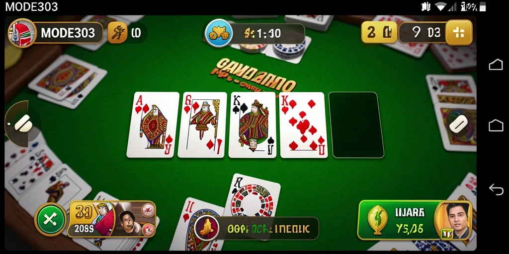Tampilan gameplay menarik dari MODE303 saat memainkan Domino.