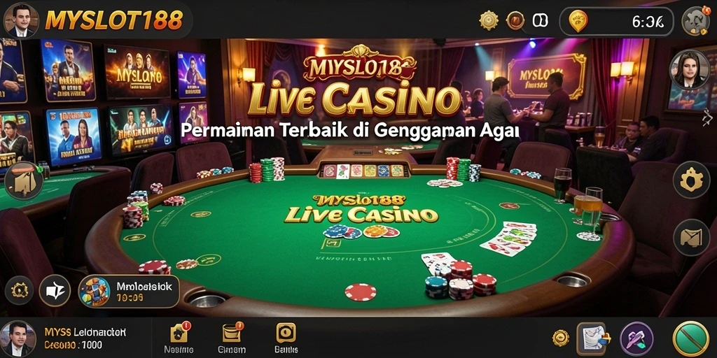 Tampilan gameplay Live Casino yang mengasyikkan di MYSLOT188.
