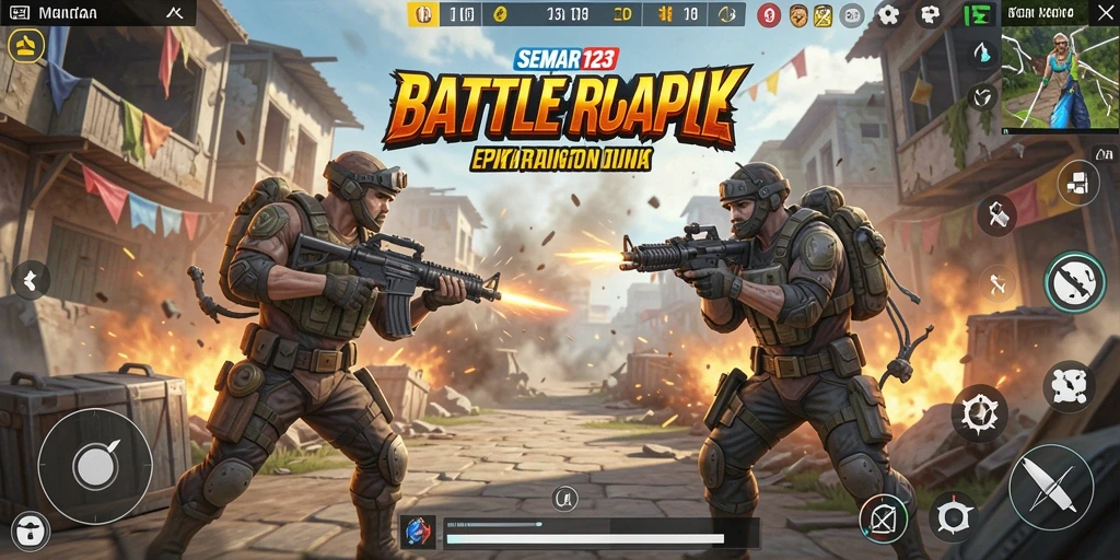 Gameplay seru SEMAR123 dalam mode Battle Royale.