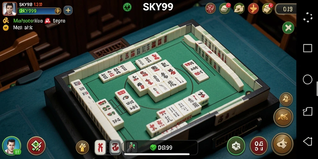 Tampilan gameplay seru dari SKY99 dengan berbagai tantangan Mahjong.