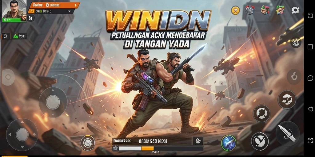 Tampilan gameplay mendebarkan dari WINIDN dengan aksi yang intens.