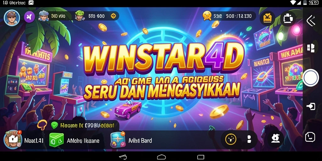 Screenshot gameplay WINSTAR4D menampilkan keseruan dalam setiap tantangan Arcade.