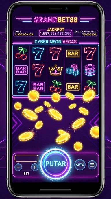 Menu navigasi aplikasi grandbet88 yang ramah pengguna.